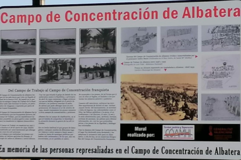 Panel informativo que se ha instalado a mediados de octubre en memoria de los represaliados. / Coordinadora de Asociaciones por la Memoria Histórica de la Provincia de Alicante.