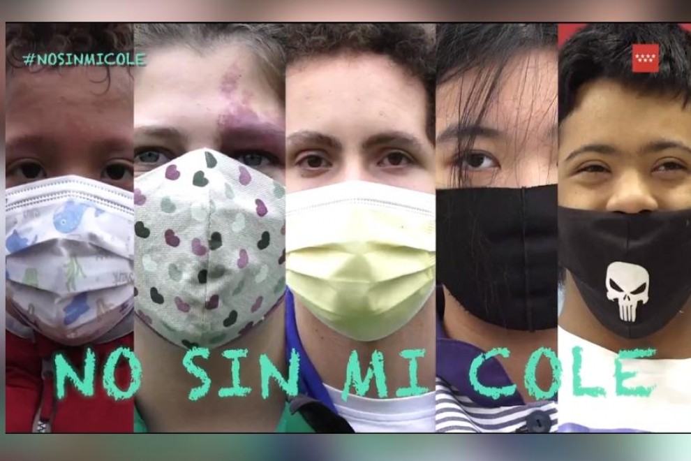 Captura de la campaña "No sin mi cole"