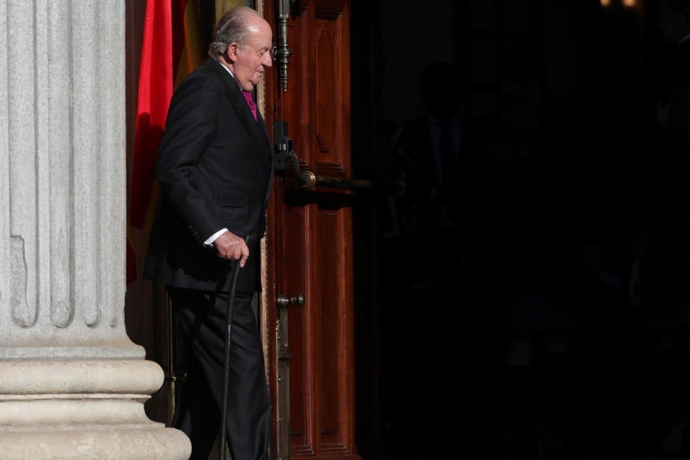 El rey emérito Juan Carlos I, a su entrada al Congreso de los Diputados, en la celebración del 40 aniversario de la Constitución.