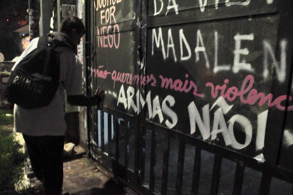 Concentración de repulsa en São Paulo tras el asesinato del artista plástico y grafitero NegoVila, a manos de un policía militar.