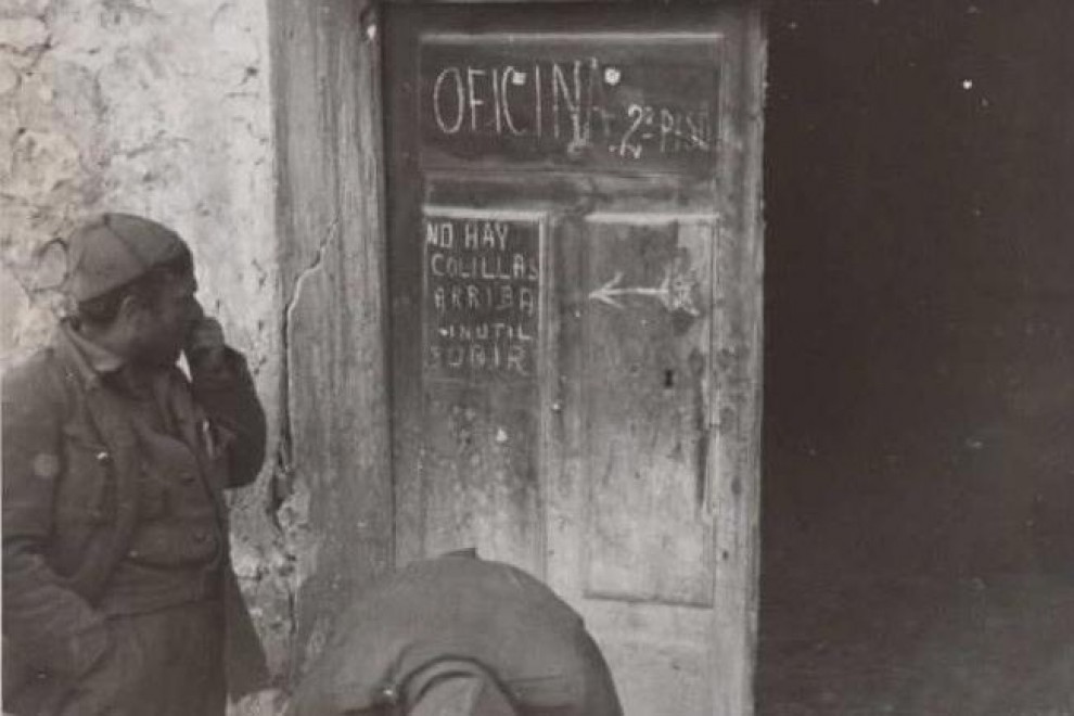 Mensaje republicano a las tropas franquistas en Pancrudo: "No hay colillas arriba. Inútil subir".