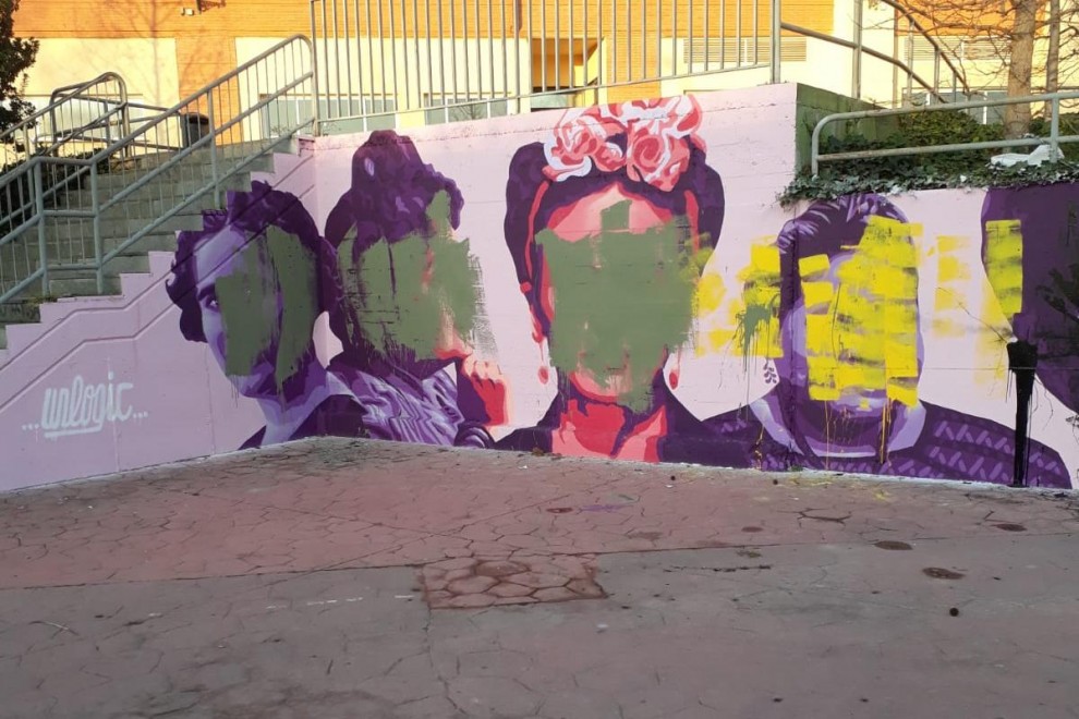 Réplica del mural feministra de Ciudad Lineal en Getafe
