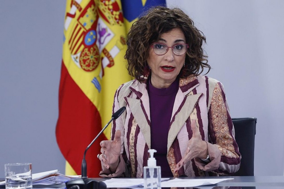 La ministra de Hacienda y portavoz del Gobierno, María Jesús Montero, tras el Consejo de Ministros.