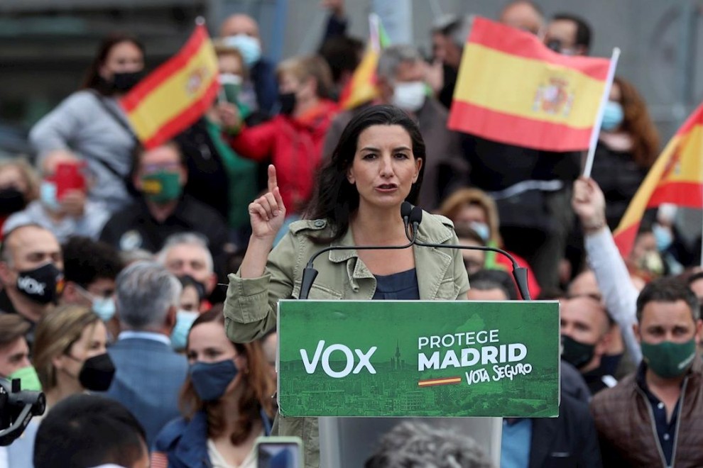 La candidata de Vox a la presidencia de la Comunidad de Madrid, Rocío Monasterio.