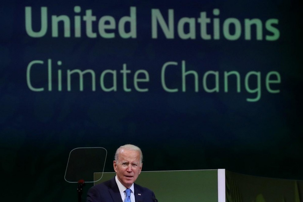El presidente de EEUU, Joe Biden, habla en la Cumbre del Clima de Glasgow (COP26).