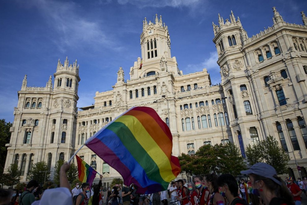 Manifestación del Orgullo LGTBI, a 3 de julio de 2021, en Madrid.