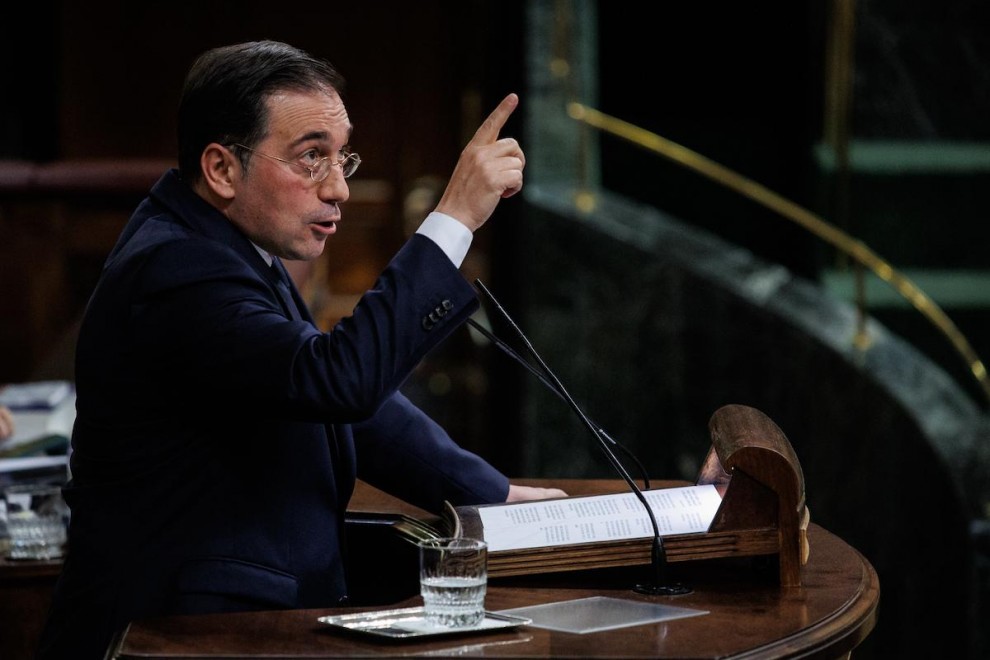 El ministro de Asuntos Exteriores, Unión Europea y Cooperación, José Manuel Albares, en una sesión plenaria en el Congreso de los Diputados, a 24 de noviembre de 2022, en Madrid.
