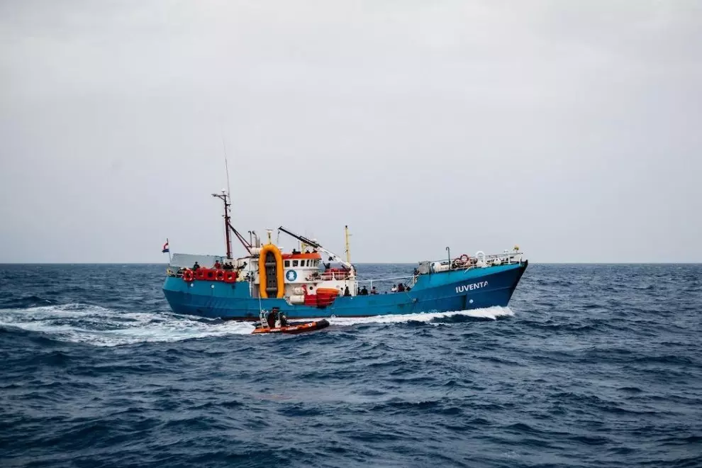 Imagen de archivo de una operación de rescate de migrantes en el mar Mediterráneo, a 10 de marzo de 2022.