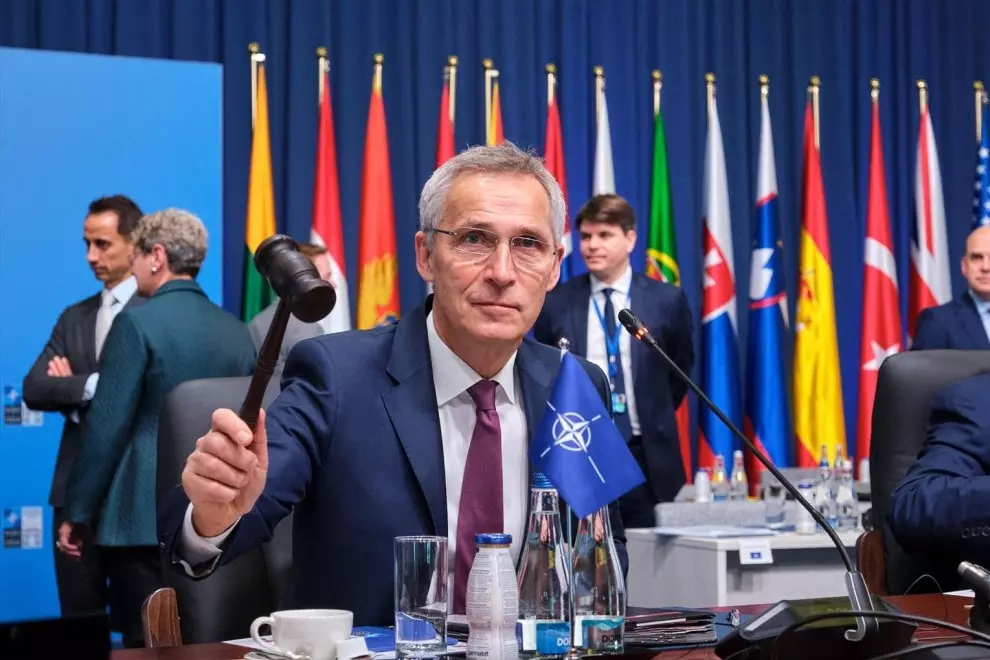 El secretario general de la OTAN, Jens Stoltenberg, abre uno de los últimos consejos del organismo, a 30 de noviembre de 2022.