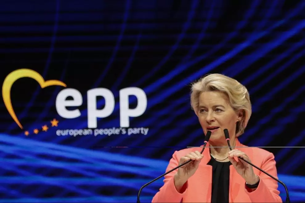 La presidenta de la Comisión Europea, Ursula von der Leyen, interviene en el XVI Congreso Económico Europeo en el Centro Internacional de Congresos de Katowice (Polonia). — Grzegorz Wajda/SOPA / Europa Press