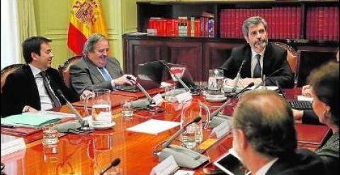 Carlos Lesmes, presidente del CGPJ y del Tribunal Supremo, durante un pleno del órgano constitucional.