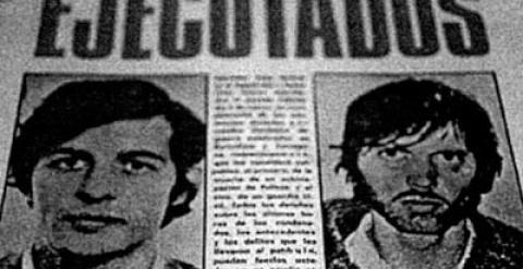 La noticia de la ejecución de Puig Antich y Heinz Chez, en 1974.