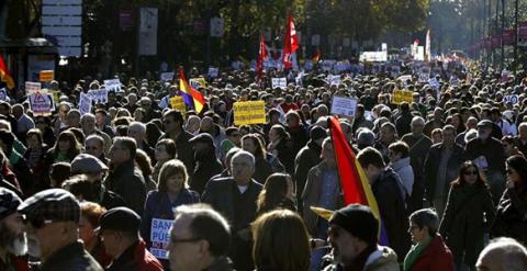 Las mareas han vuelto a recorrer este domingo las calles de Madrid.