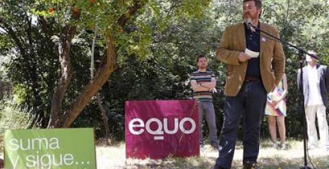 Juan López de Uralde en la presentación oficial de Equo, en Madrid./ PÚBLICO Mónica Patxot