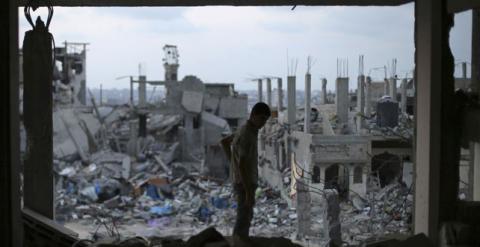 Casas destruidas en Palestina tras la ofensiva israelí del pasado 31 de agosto.