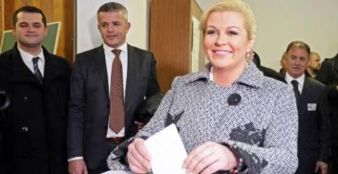 La candidata conservadora a la presidencia de Croacia Kolinda Grabar-Kitarovic
