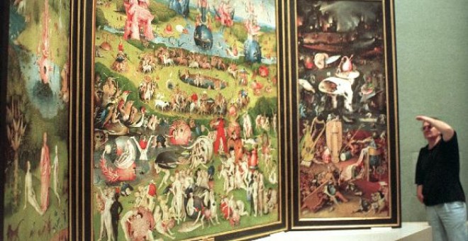 Vista del cuadro 'El jardín de las delicias', la obra más importante de Hieronymus Van Aeken, El Bosco, cuya vida ha sido novelada en 'El Alquimista Holandés'.