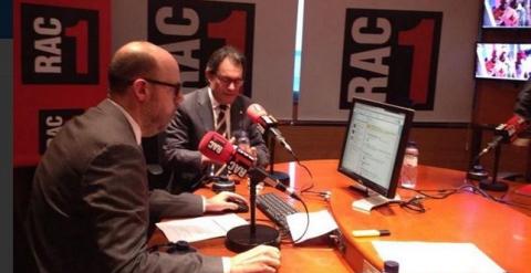 El president de la Generalitat, Artur Mas, durante la entrevista en RAC1.