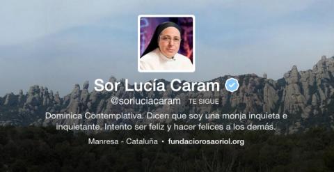 Cabecera del perfil de Sor Lucía Caram en twitter