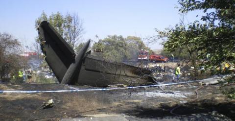 Avión siniestrado en el accidente de Spanair. EFE