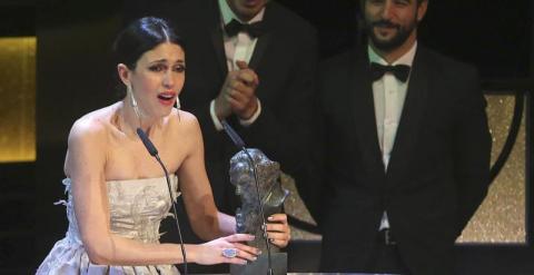 Nerea Barros al recibir su Goya a mejor actriz revelación. /EFE