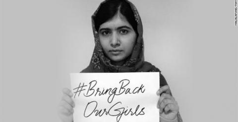 Malala hace un llamamiento a 'no olvidar' a las niñas secuestradas por Boko Haram