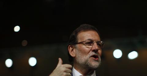 El presidente del Gobierno, Mariano Rajoy, en la presentación de la candidatura de José Manuel Moreno par las elecciones andaluzas. REUTERS