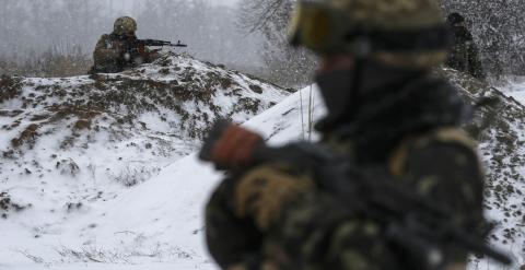 Soldados ucranianos en Debaltseve, en el este del país. REUTERS/Gleb Garanich