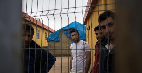Refugiados de la guerra de Siria en el CETI de Melilla. -JAIRO VARGAS