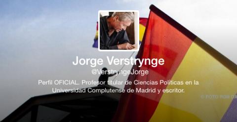 Perfil de Twitter de Jorge Verstrynge.