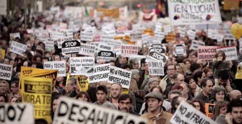 Manifestación en contra de los desahucios. / Olmo Calvo-Sinc