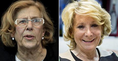 Manuela Carmena y Esperanza Aguirre.