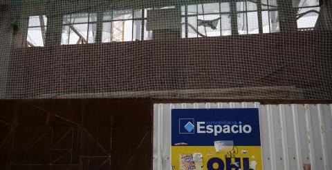 La entrada de una obra de OHL en Madrid. REUTERS