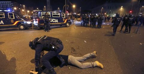 Disturbios tras las Marchas por la Dignidad en Madrid. .Efe