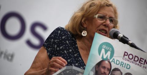 La candidata a la Alcaldía de Madrid por Ahora Madrid, Manuela Carmena.- JAIRO VARGAS