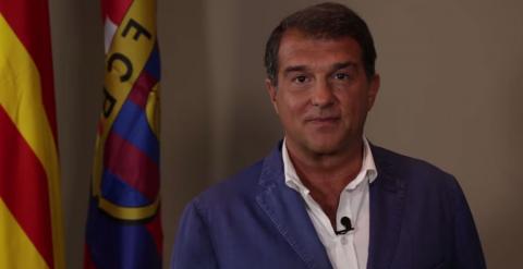 Joan Laporta, en el vídeo en el que anuncia su candidatura.