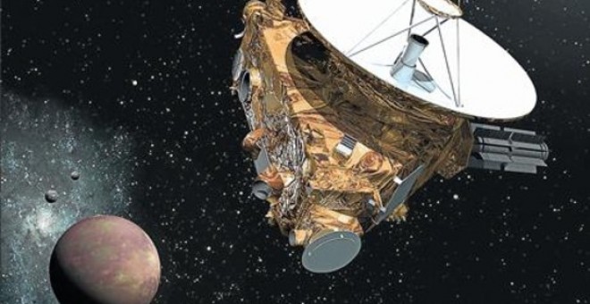 Simulación artística de la sonda 'New Horizons' en las proximidades de Plutón.