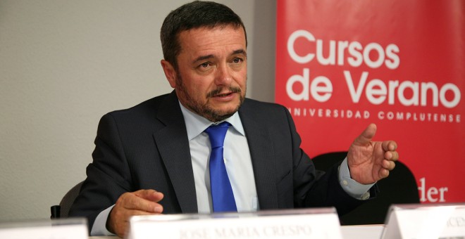 José María Crespo durante su intervención en los Cursos de Verano de la Universidad Complutense.(WEB DE LA UCM)