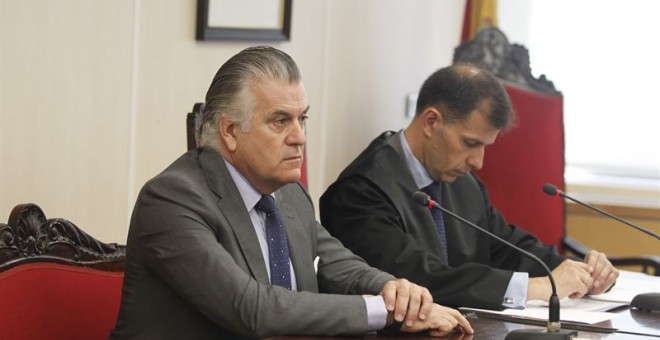 El extesorero del PP Luis Bárcenas, durante el juicio celebrado este miércoles. EP