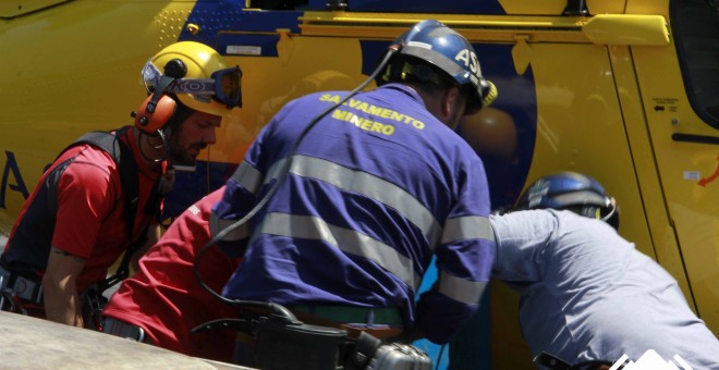 Fotografía facilitada por el Servicio de Emergencias del Principado de Asturias. EFE