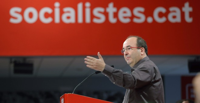 El primer secretario del PSC, Miquel Iceta, durante la reunión del Consejo Nacional de su partido del pasado día 25. EFE