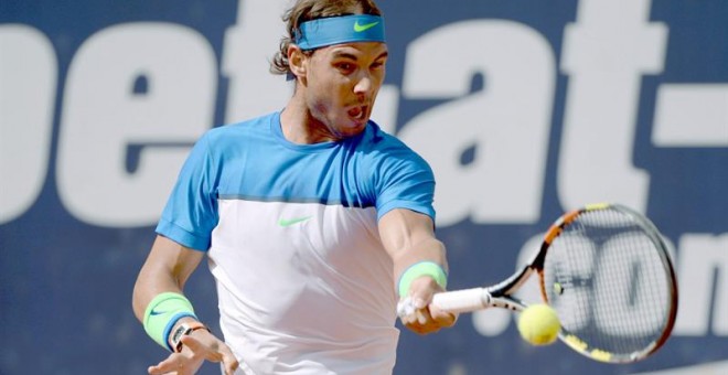 El tenista mallorquín Rafael Nadal, durante su partido ante Andreas Seppi. - EFE