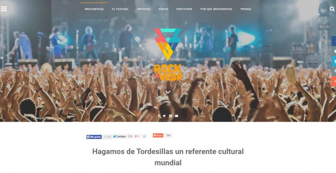 Imagen de la página web del concierto 'Rock in Vega'.