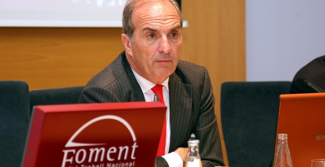 El presidente de la patronal catalana, Fomento del Trabajo, Joaquín Gay de Montellá. FTNCOM