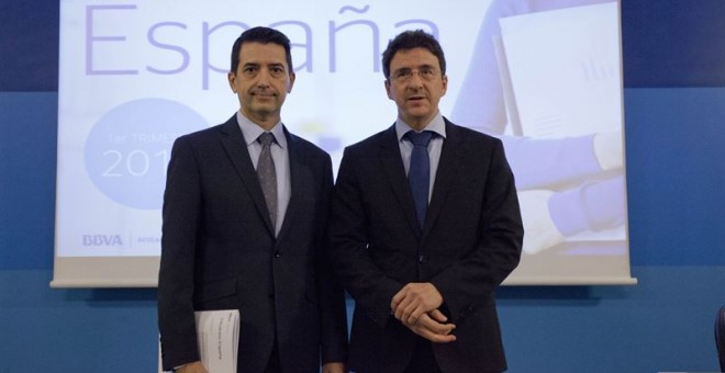 Rafael Doménech y Jorge Sicilia, de BBVA Research. E.P.