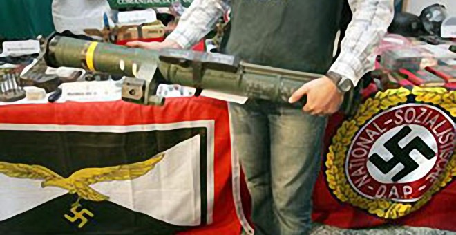 Armas que fueron incautadas a la banda nazi FAS
