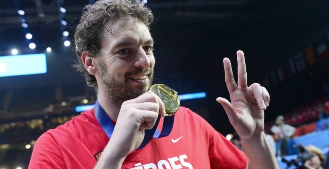 El pívot de la selección española Pau Gasol. - AFP