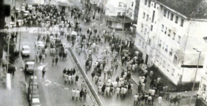 Una de las pocas imágenes de los sucesos de Ferrol. / Archivo histórico de la Fundación 10 de Marzo.