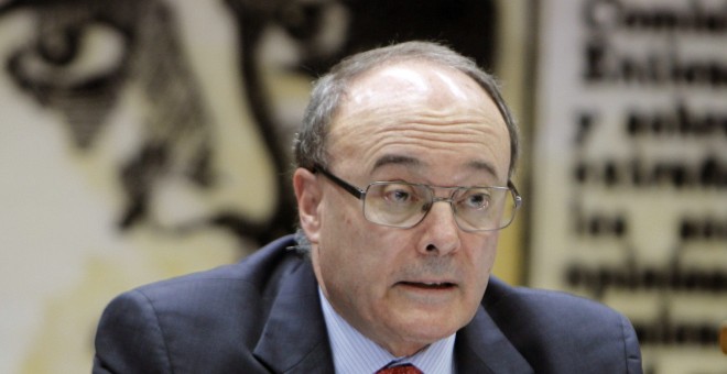 El gobernador del Banco de España, Luis María Linde, en una reciente comparecencia en el Senado.EFE/Espinosa
