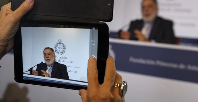 El director de cine estadounidense Francis Ford Coppola durante una conferencia en Oviedo. REUTERS